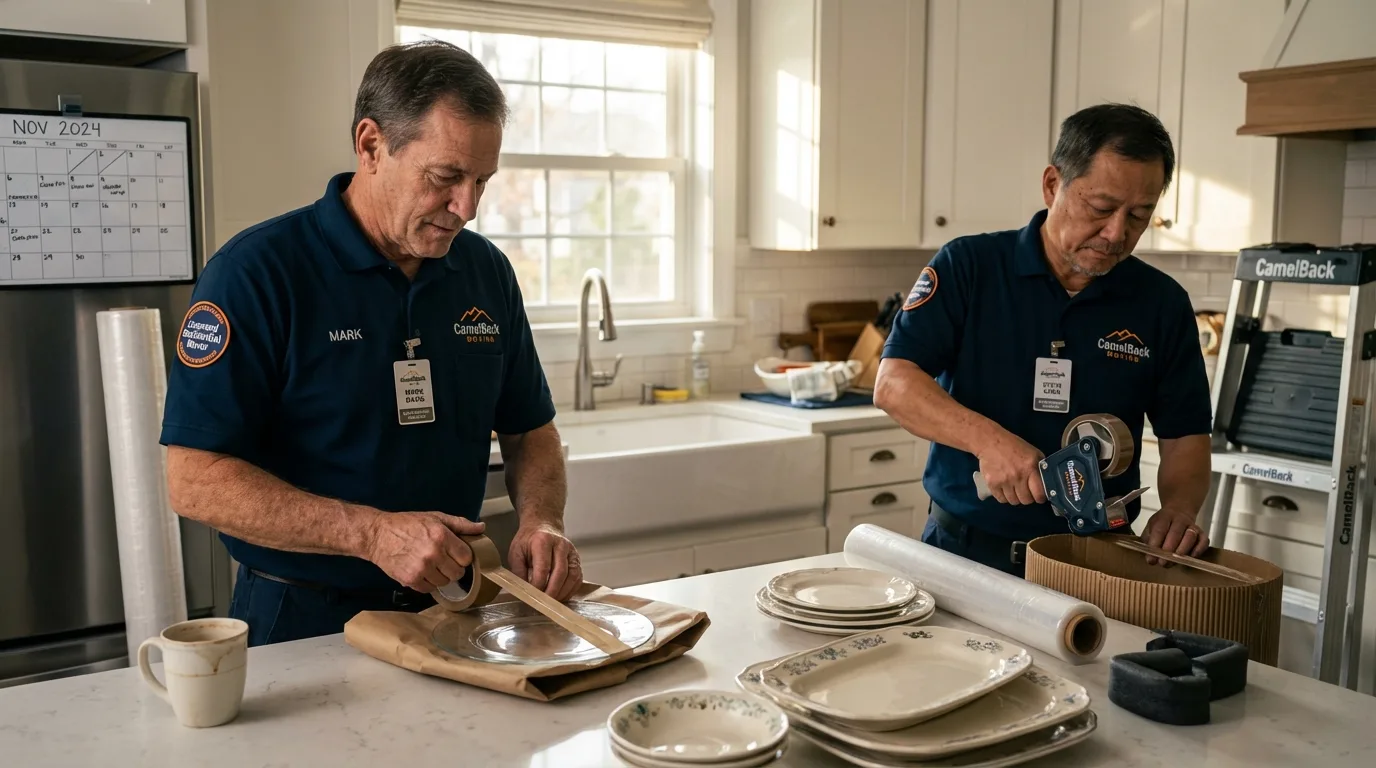 Professional crew packing kitchen dishware in Rexburg, ID